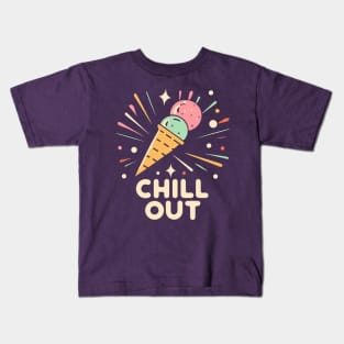 CHILL OUT - Ice Cream Cone T-Shirt Kids T-Shirt